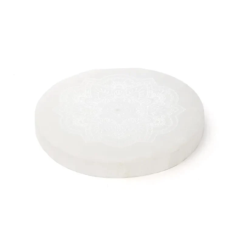 Wierookhouder seleniet mandala rond
