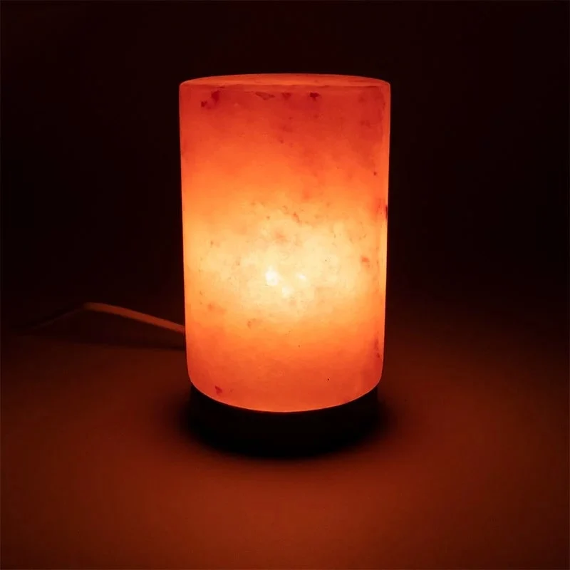 Zoutlamp cilinder met snoer en LED lamp