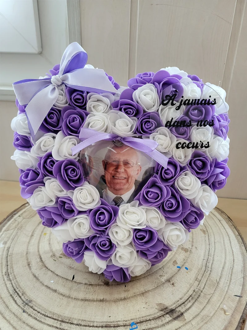 Petit coeur souvenir pour monument funéraire