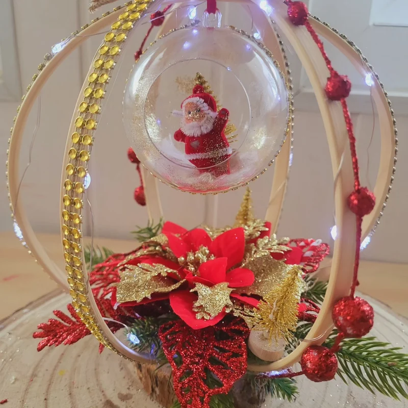 Boules de Noël sur support