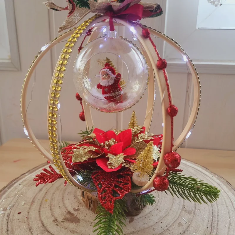 Boules de Noël sur support