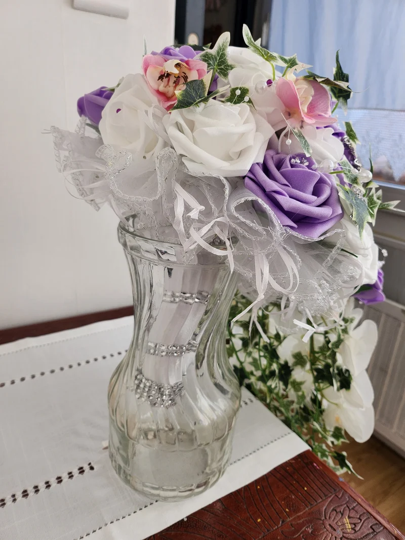 Bouquet de marié en cascade