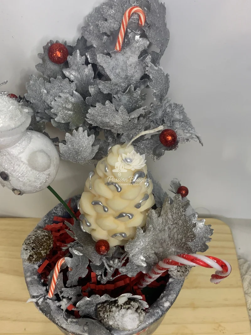 Compositions bouquet de Noël bonhomme de neige
