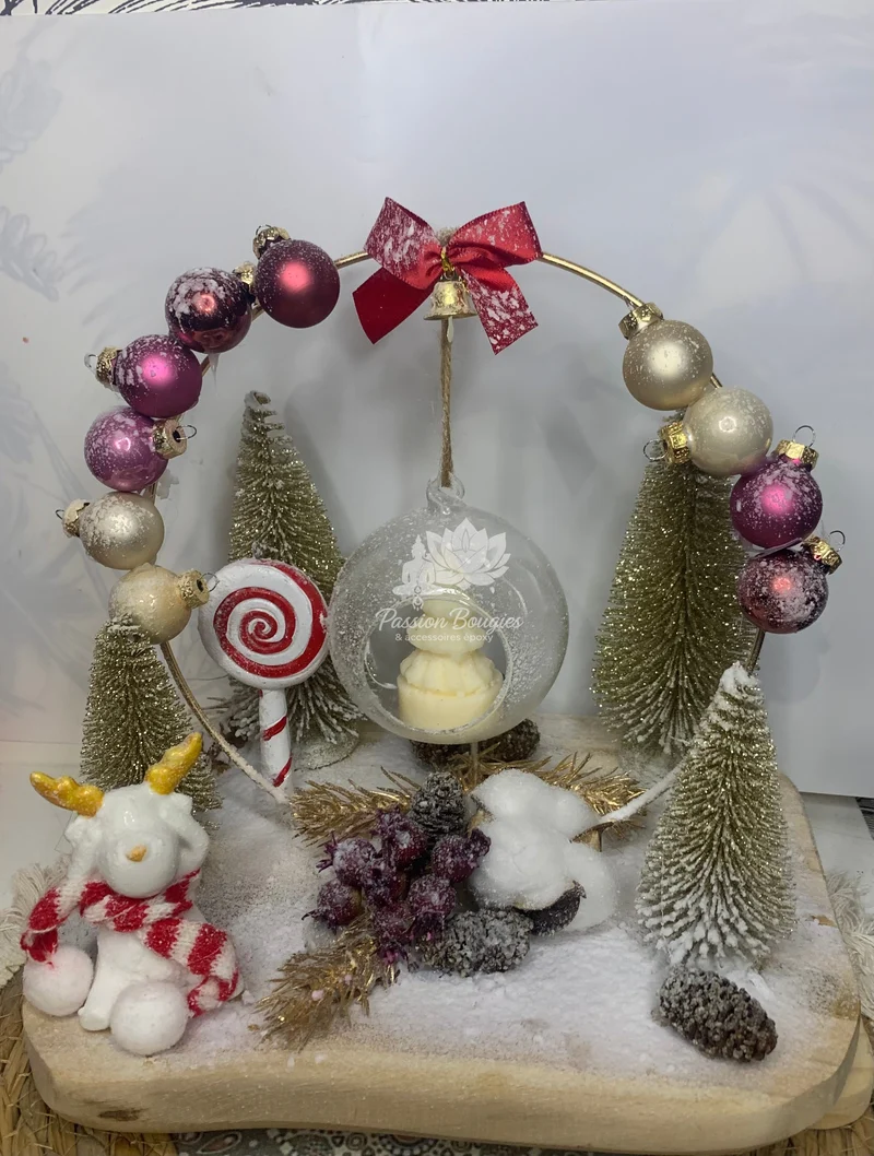Composition village de Noël cerf je n’entends pas