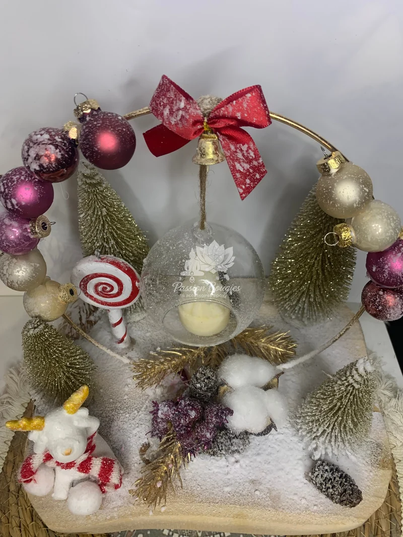 Composition village de Noël cerf je n’entends pas
