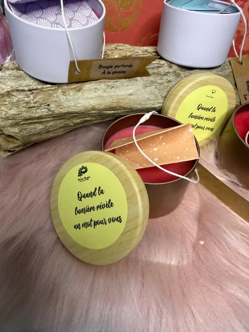Pot métal - une pensée positive - 4oz à couvercle parfumé 🌿