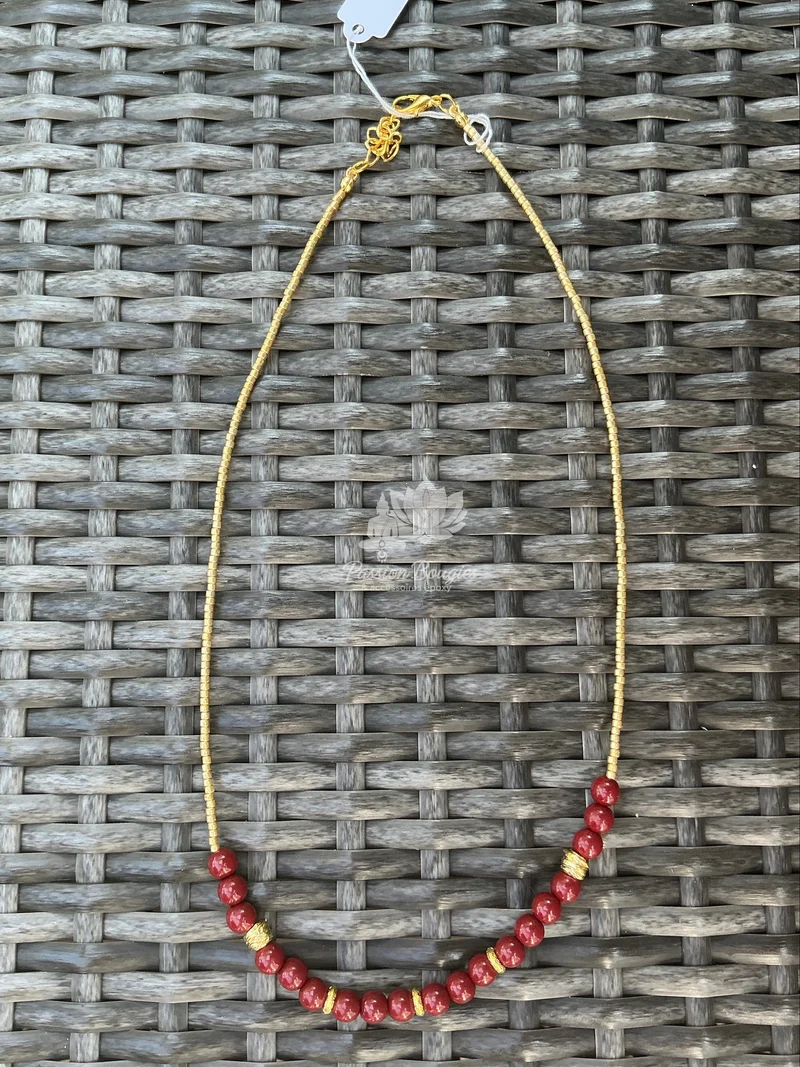 Parure « pierre cinabre rouge »