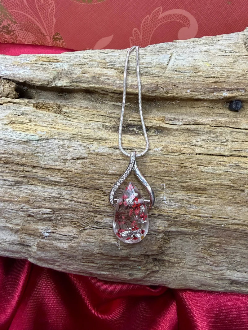 Parure «fleur de corail rouge »