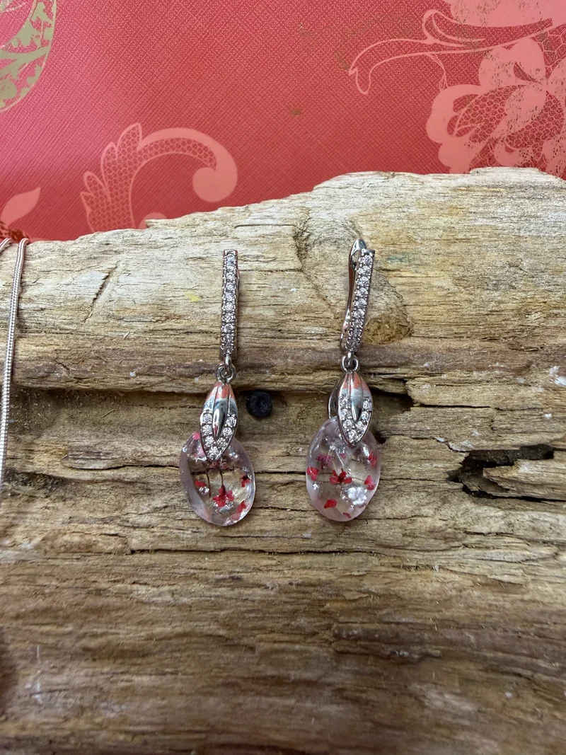 Parure «fleur de corail rouge »