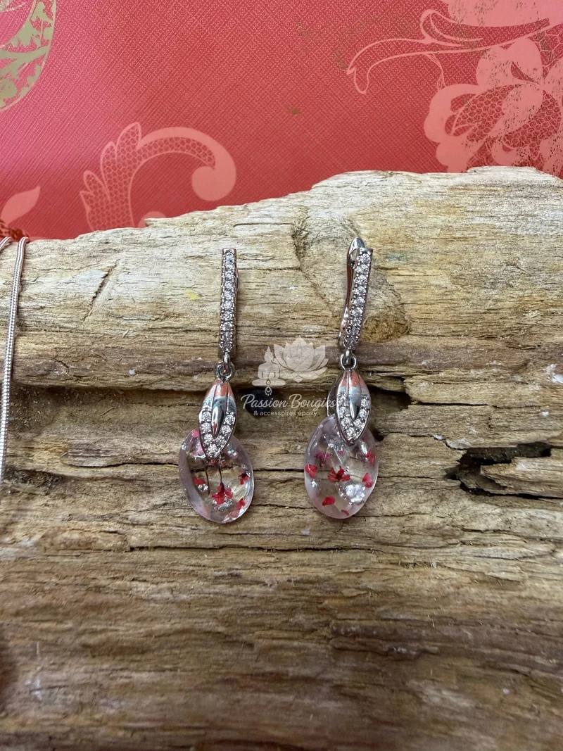 Parure «fleur de corail rouge »