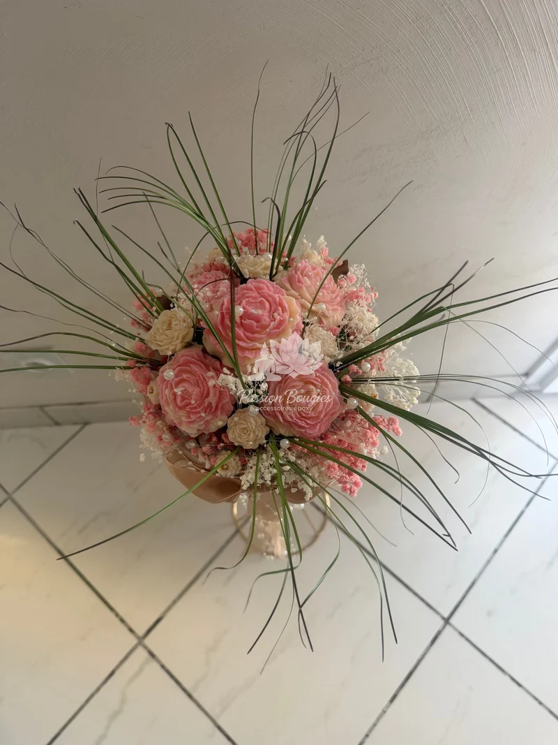 Chandelier de bougies en dôme « perlés »