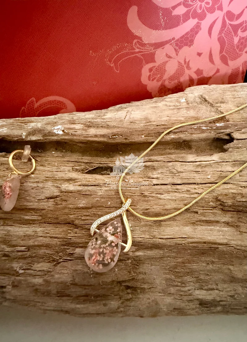 Parure «étincelante » - attaches BO pour oreilles non percées et / ou sensibles