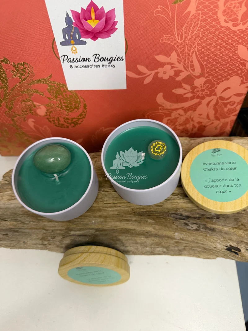 Pot métal 4 oZ✨ Bougie énergétique – Chakra de la gorge 💙 parfumé 🌿