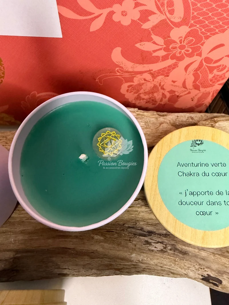 Pot métal 4 oZ✨ Bougie énergétique – Chakra de la gorge 💙 parfumé 🌿