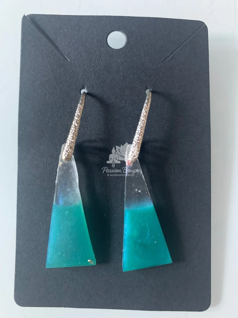 Boucles d’oreilles pendantes triangle dégradé