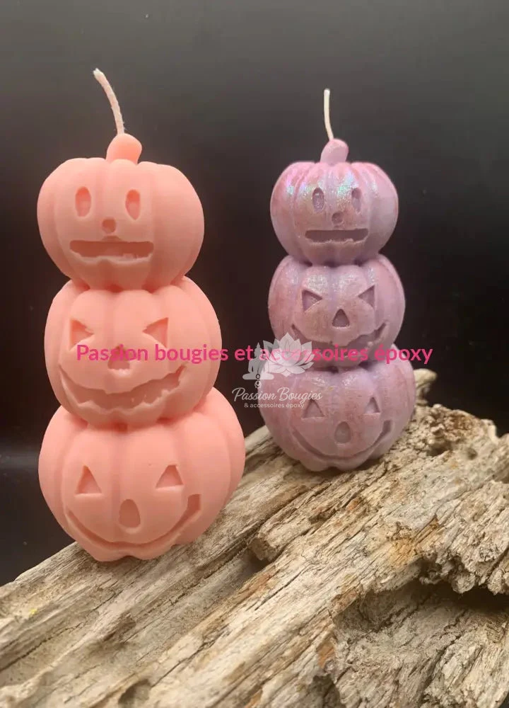 Bougie 3 citrouilles Halloween 🎃