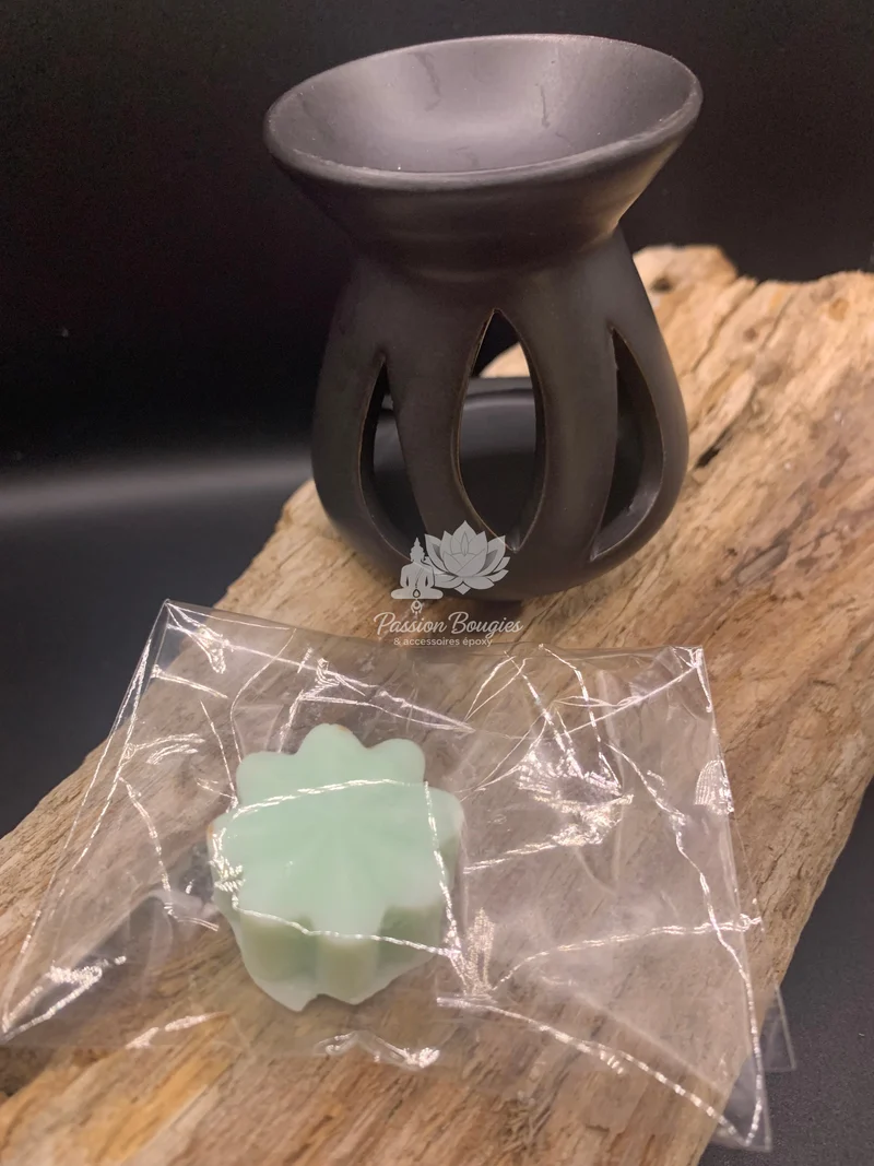 Diffuseur floral avec 1 fondant fleur parfumé à la tarte au citron meringuée