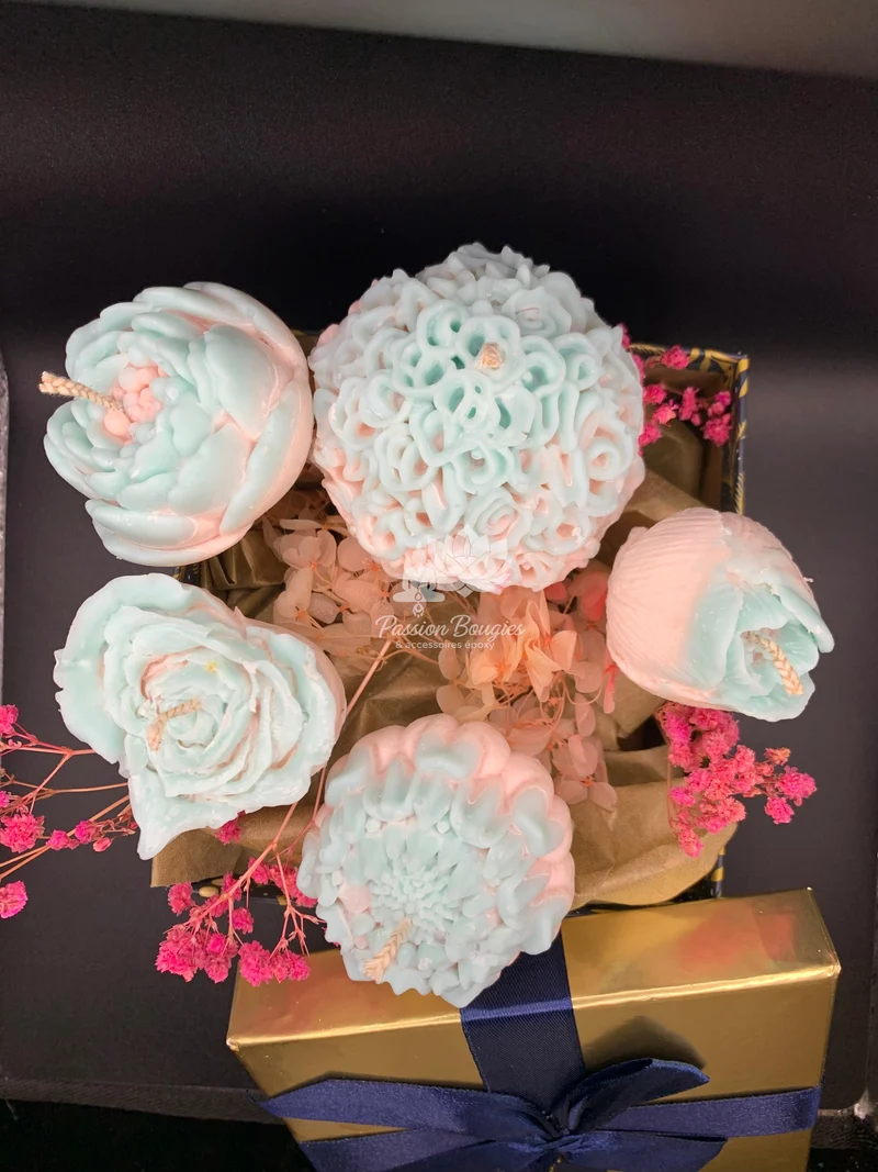 Composition : bouquet de bougies florales - personnalisable