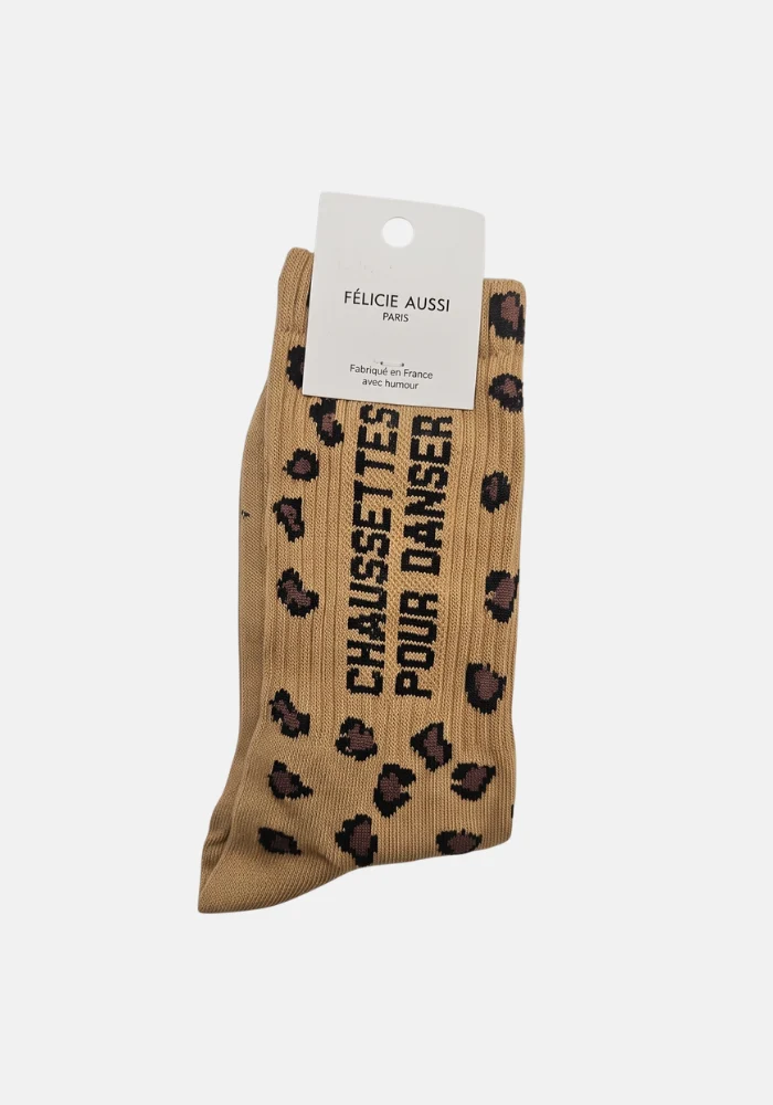 Chaussettes Pour Danser Motif Léopard