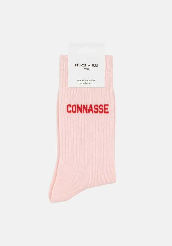 Chaussettes Connasse Rose & Rouge