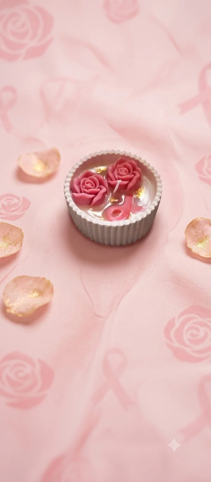 Fleur du ruban rose