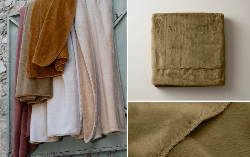 Plaid tout doux bronze
