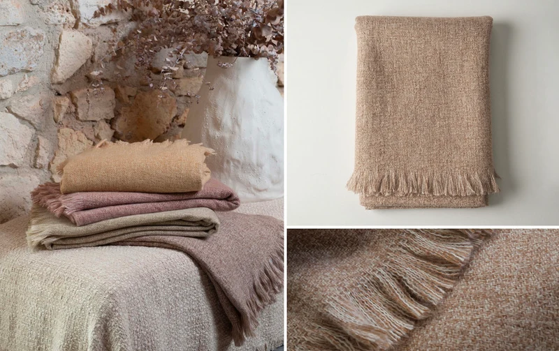 Plaid Alpaga noisette
