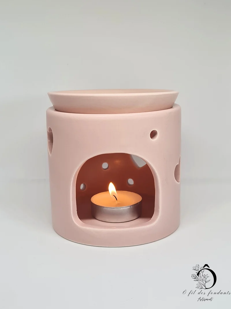 Brûle parfum Rose en céramique