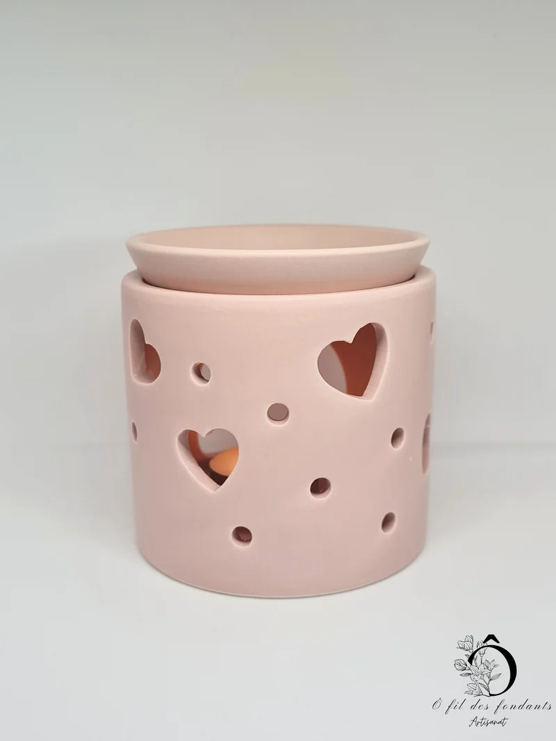 Brûle parfum Rose en céramique