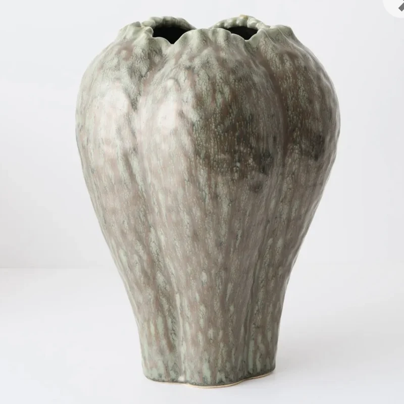 Klimt Tall Vase - Green and Copper