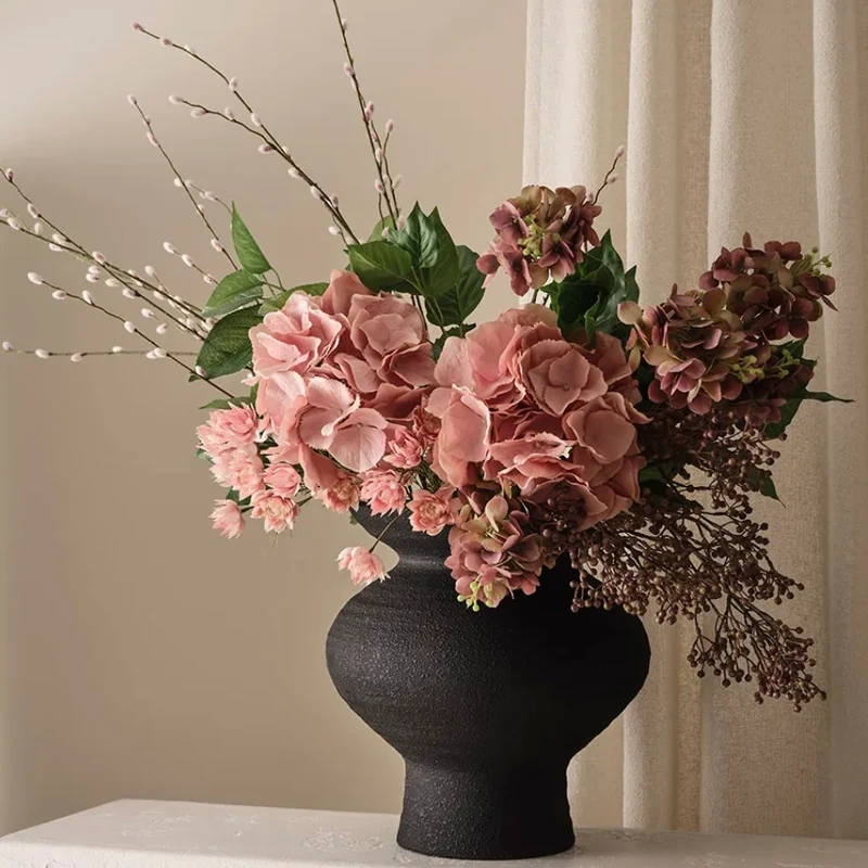 Hydrangea Spray - Eggplant