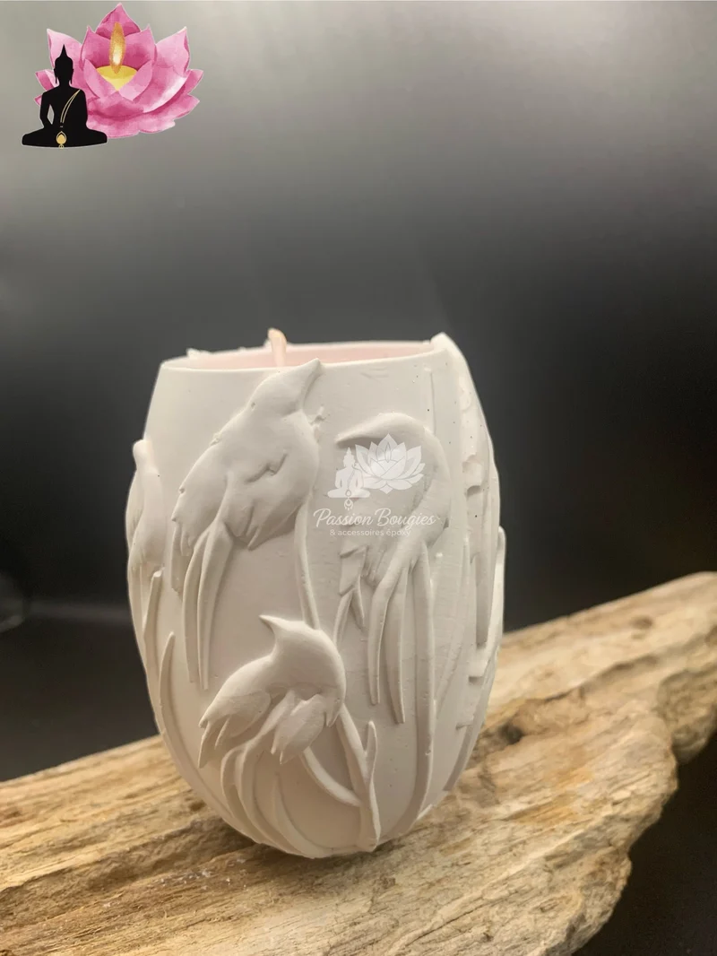 Vase à bougie nature : cerf, libellule ou perroquet 🌿
