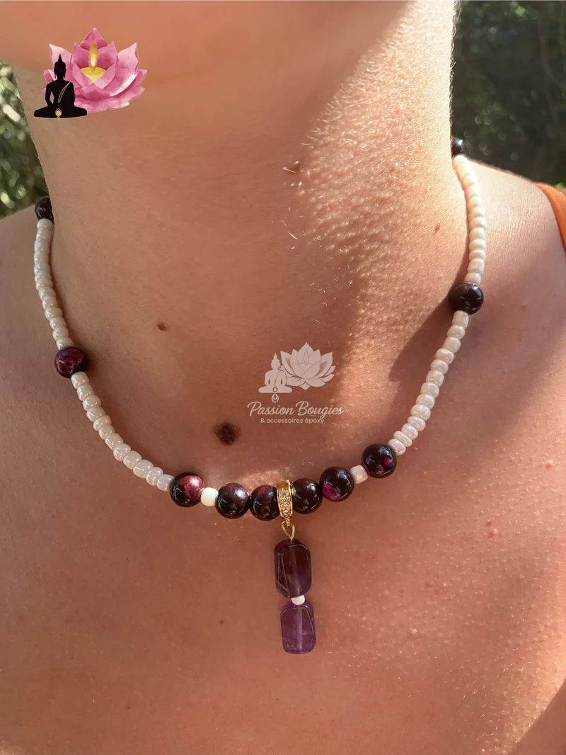 Collier pierres naturelles