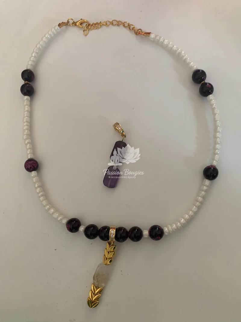 Collier pierres naturelles