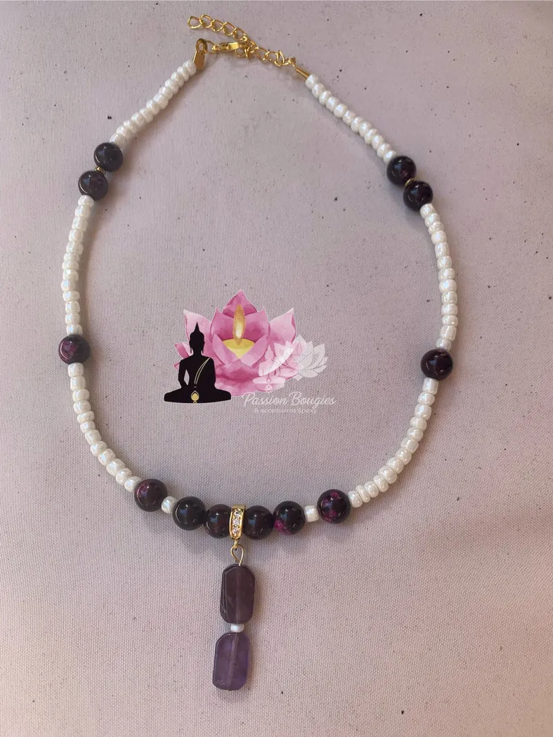 Collier pierres naturelles
