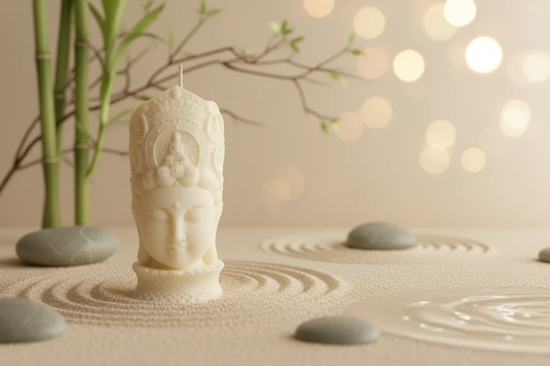 Bouddha tête avec couronne 3D