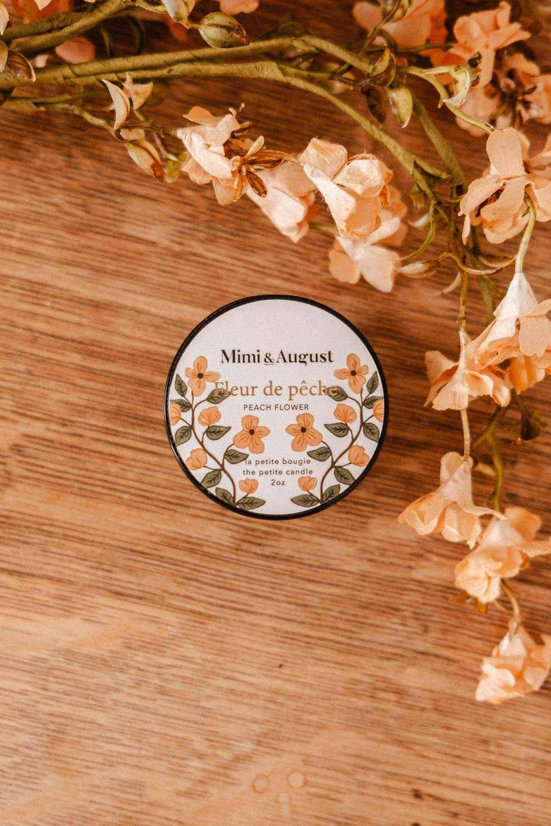 MIMI & AUGUST Bougie 2oz - Fleur de pêche