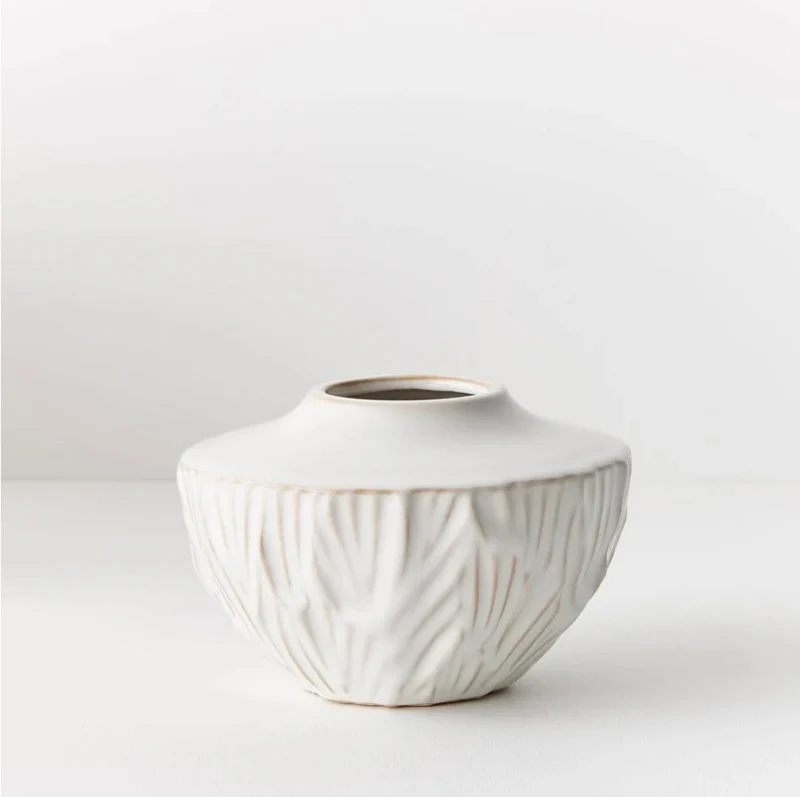 Bryna Vase - White Ceramic Small