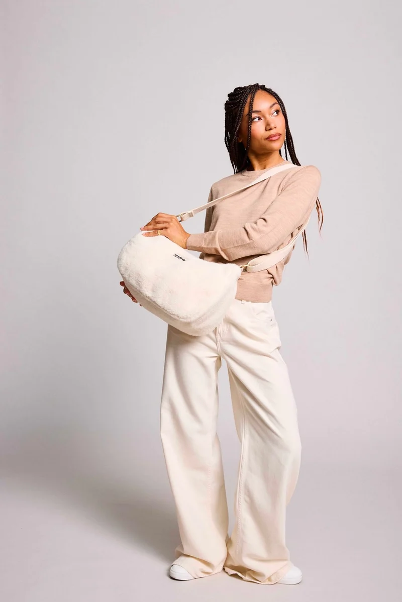 Sac bandoulière teddy ivoire