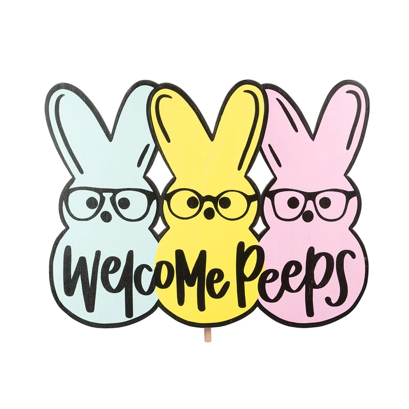 Wood Welcome Sign + Additional Seasonal Sign Toppers