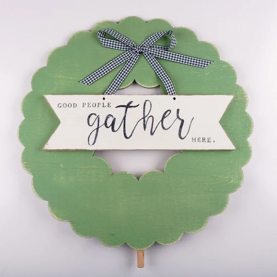 Wood Welcome Sign + Additional Seasonal Sign Toppers