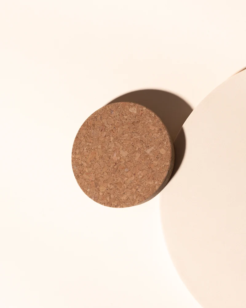 natural candle cork lid
