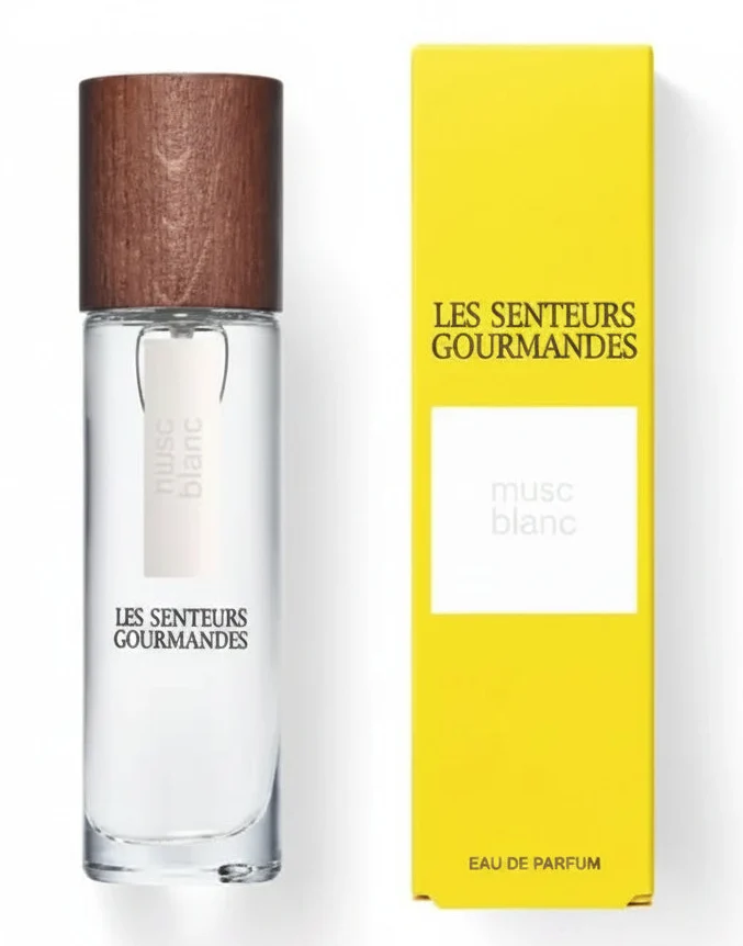 Eau de Parfum MUSC BLANC – Rose Muguetée & Ambrette – 87% Naturel – Doux & Enveloppant – 15ml – LES SENTEURS GOURMANDES