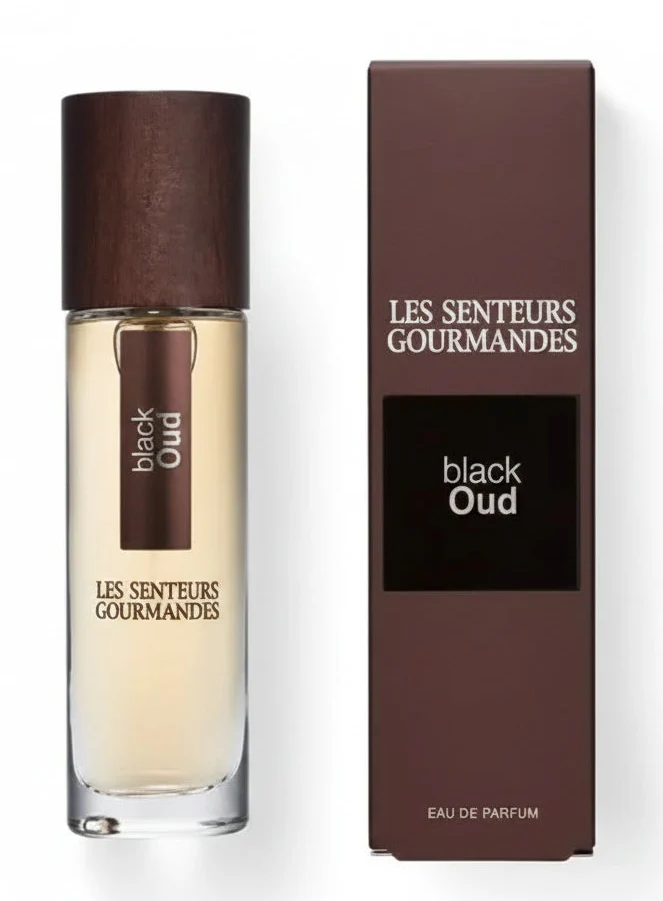 Eau de Parfum BLACK OUD – Bois d'Oud, Encens & Musc – 86% Naturel – Mixte – 15ml – LES SENTEURS GOURMANDES