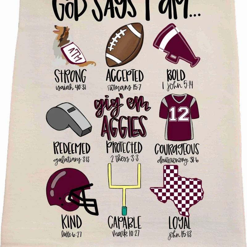 Collegiate Tea Towels ~ Various Styles