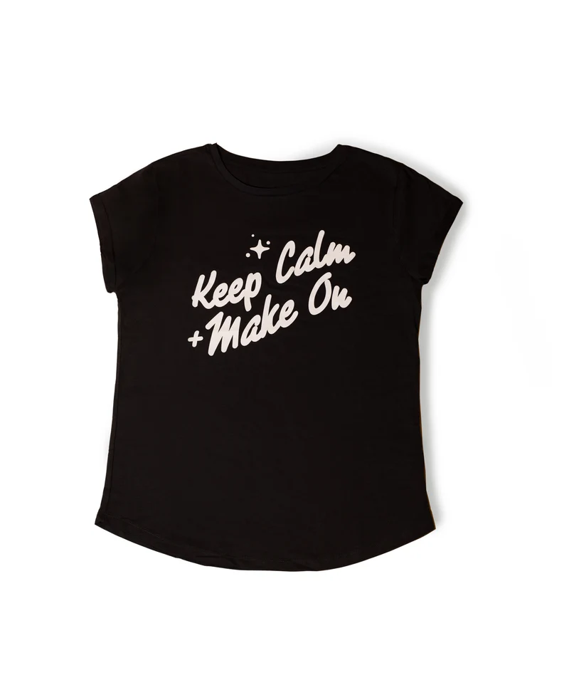 keep calm & make on tee