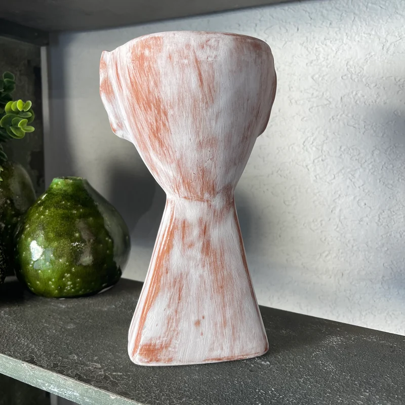 Clay Woman Face ~ Vase