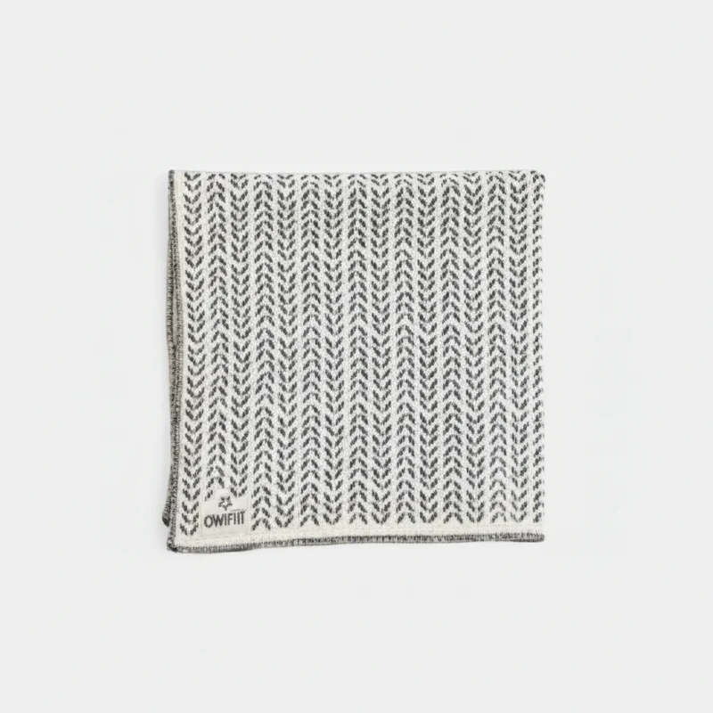 Furoshiki Feuillage AVRIL – Coton Bio Certifié GOTS, Emballage Cadeau Zéro Déchet & Fabriqué en France – 32x32cm