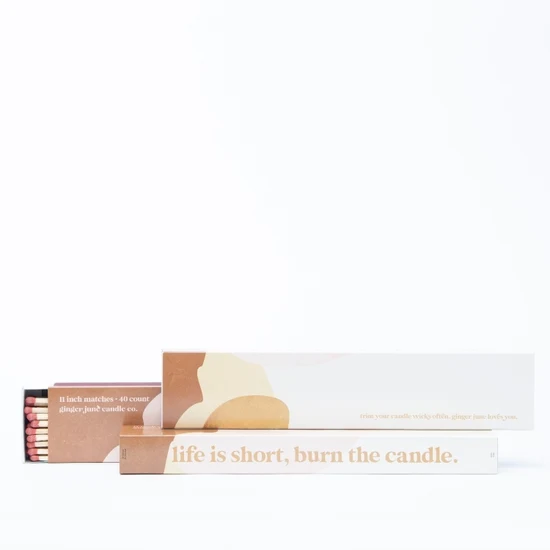 Life's Short, Burn The Candle ~ 11" Matches