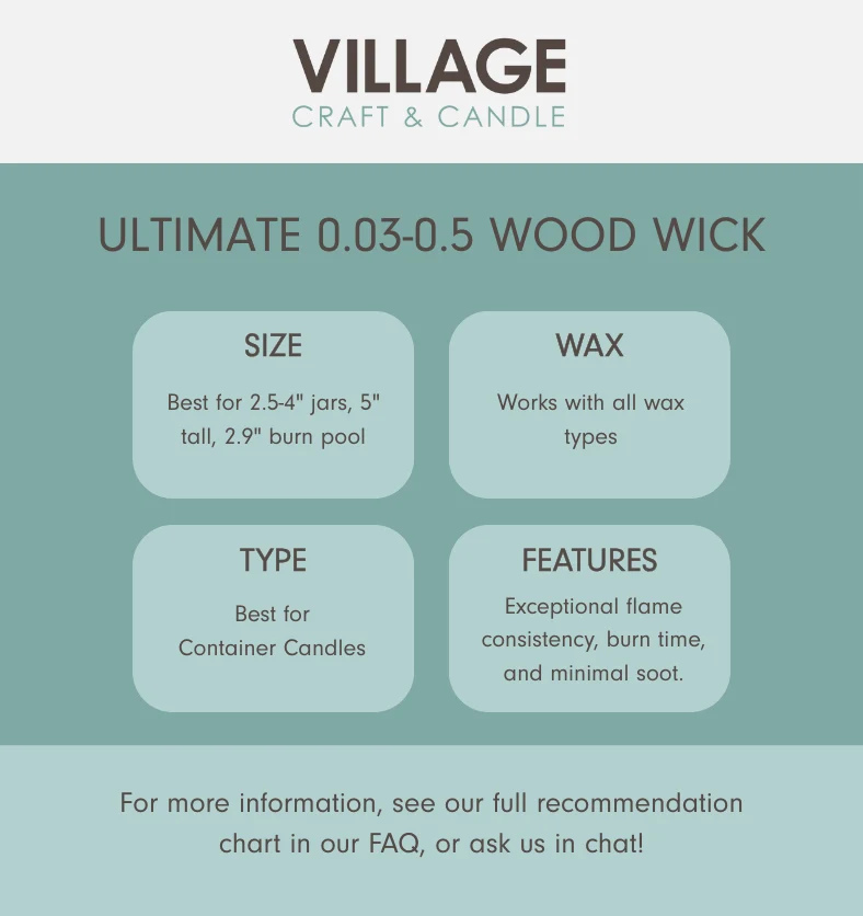 Ultimate .03-.5 Wood Wick